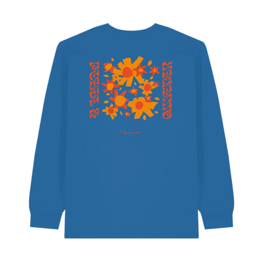 Peace and Flowers Long Sleeve (Blue Shell)